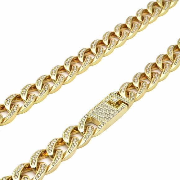 14k Gold 16mm 30" Cuban Chain - Picture 6 of 8